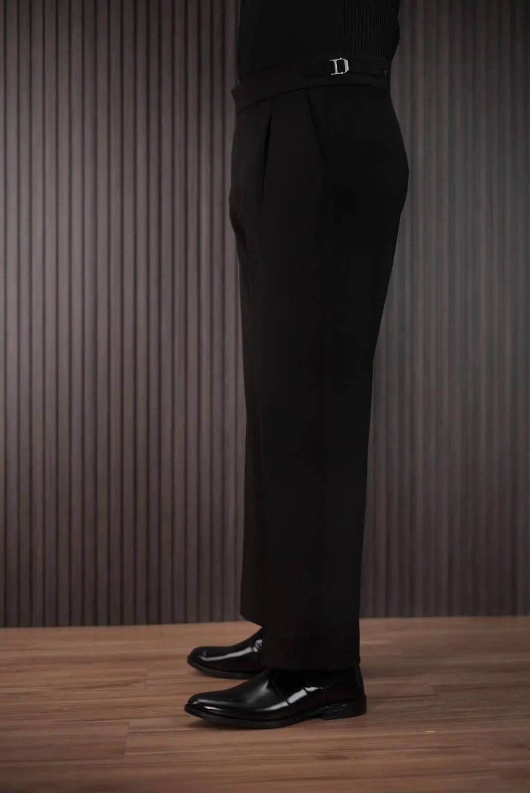 Mens Black Bootcut Gurkha Pants | Formal Dress Trousers Mens Black Bootcut Gurkha Pants | Formal Dress Trousers