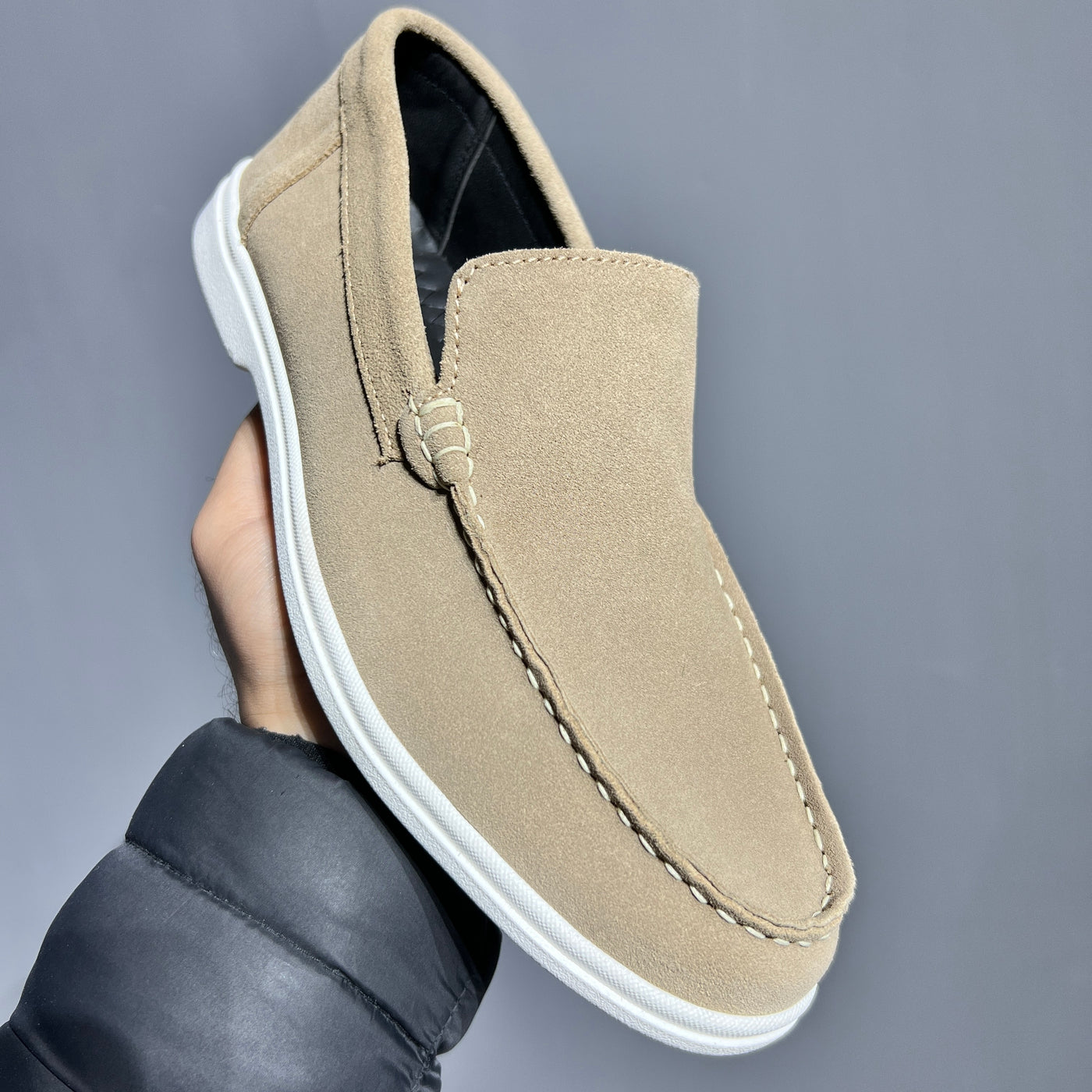 OLD MONEY SUEDE LEATHER LOAFERS SHOES - Brown Skin