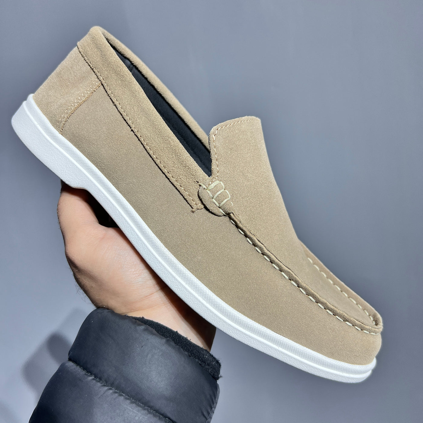OLD MONEY SUEDE LEATHER LOAFERS SHOES - Brown Skin