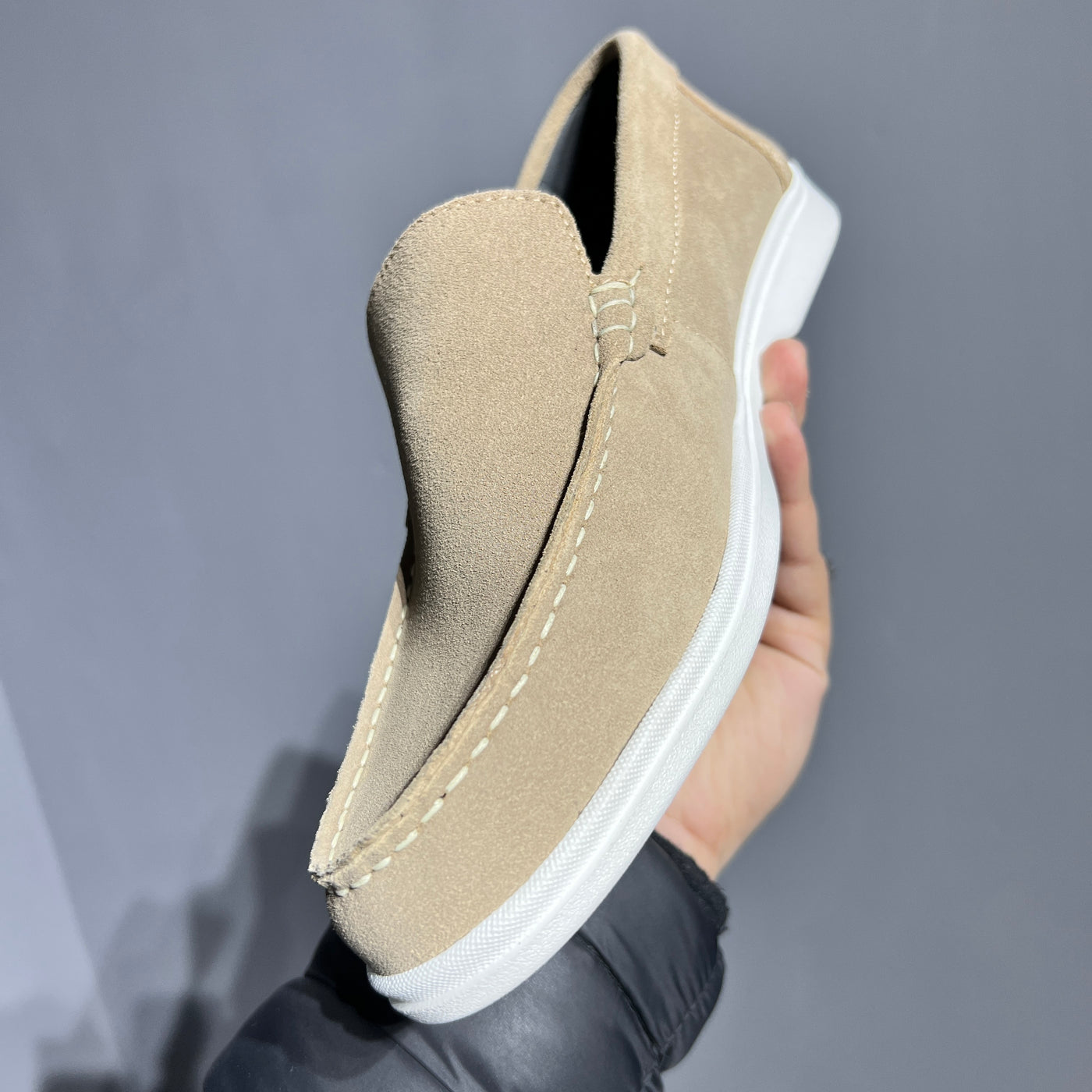 OLD MONEY SUEDE LEATHER LOAFERS SHOES - Brown Skin