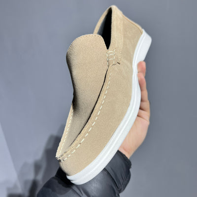 OLD MONEY SUEDE LEATHER LOAFERS SHOES - Brown Skin