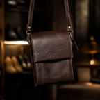 Premium Men's Leather Crossbody Messenger Bag | Vintage Shoulder Sling Travel Bag