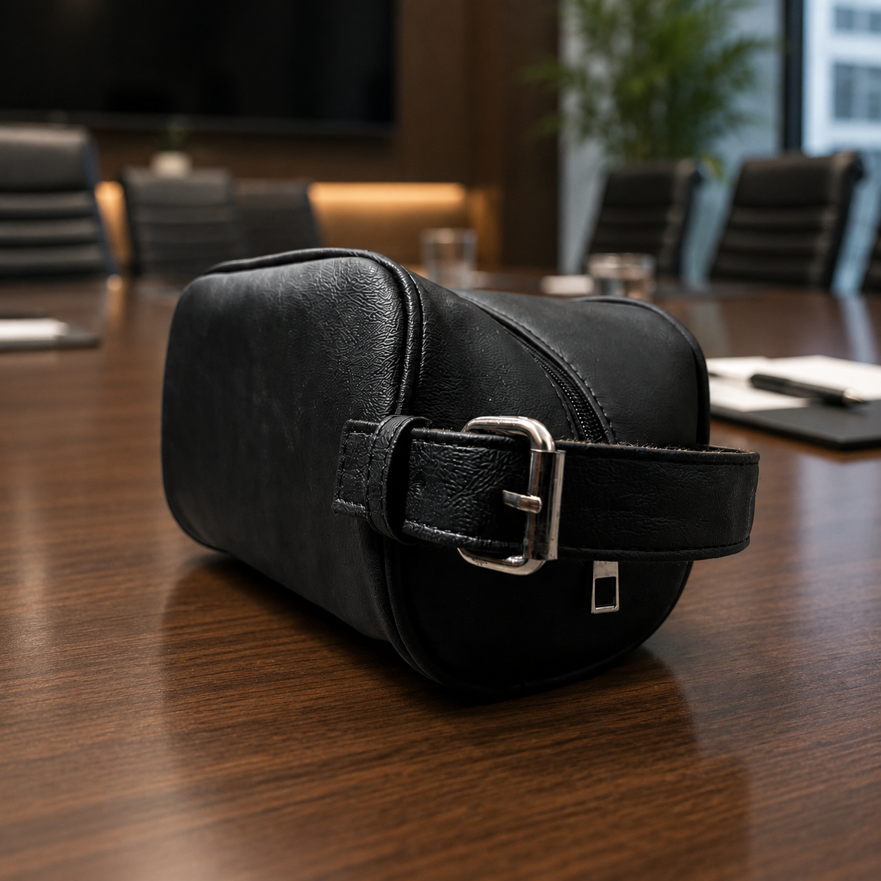 Premium Leather Toiletry Bag for Men | Travel Dopp Kit & Shaving Organizer