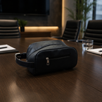 Premium Leather Toiletry Bag for Men | Travel Dopp Kit & Shaving Organizer