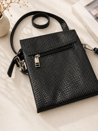 Premium Black Leather Crossbody Bag for Men | Luxury Messenger Shoulder Sling Bag