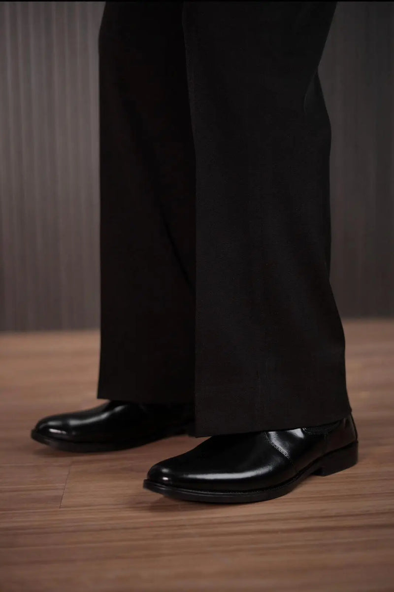 Men’s Black Bell Bottom Dress Pants – Bootcut Formal Trousers