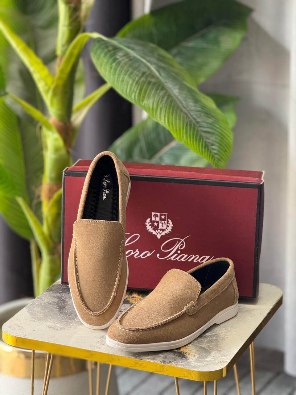 OLD MONEY SUEDE LEATHER LOAFERS SHOES SKIN BROWN