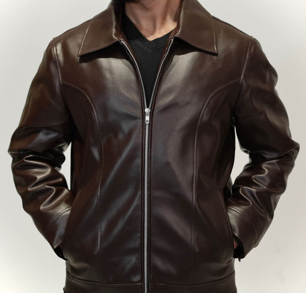 Men’s Coffee Brown Mafia Style Jacket