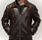Men’s Coffee Brown Mafia Style Jacket