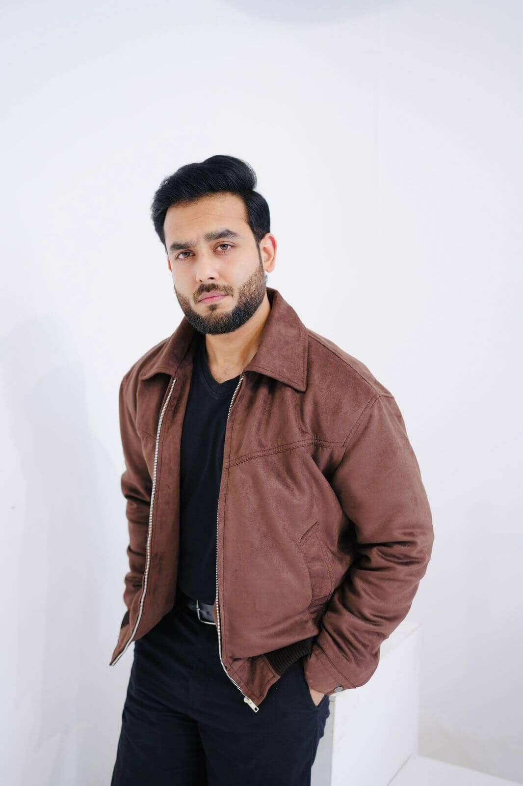 Men’s Premium Chocolate Brown Suede Jacket