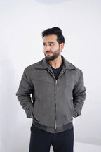 Men’s Premium Grey Suede Jacket