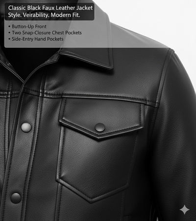 Black Flap Pocket Mafia Jacket