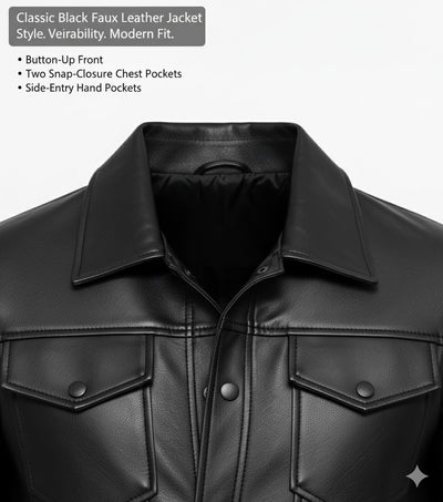 Black Flap Pocket Mafia Jacket