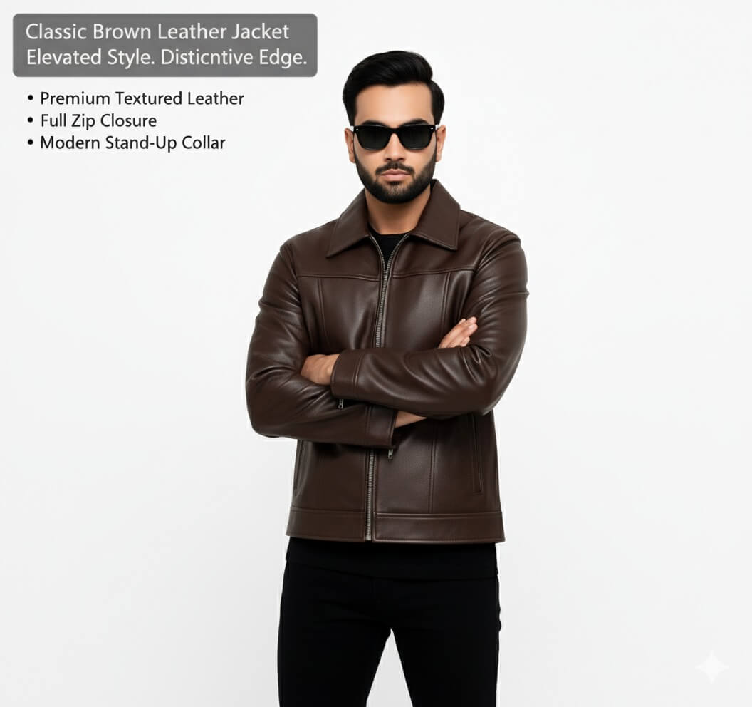 Men’s Coffee Brown Mafia Style Jacket