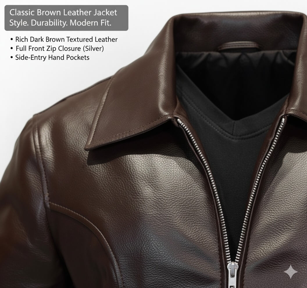 Men’s Coffee Brown Mafia Style Jacket
