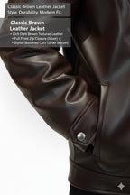 Men’s Coffee Brown Mafia Style Jacket