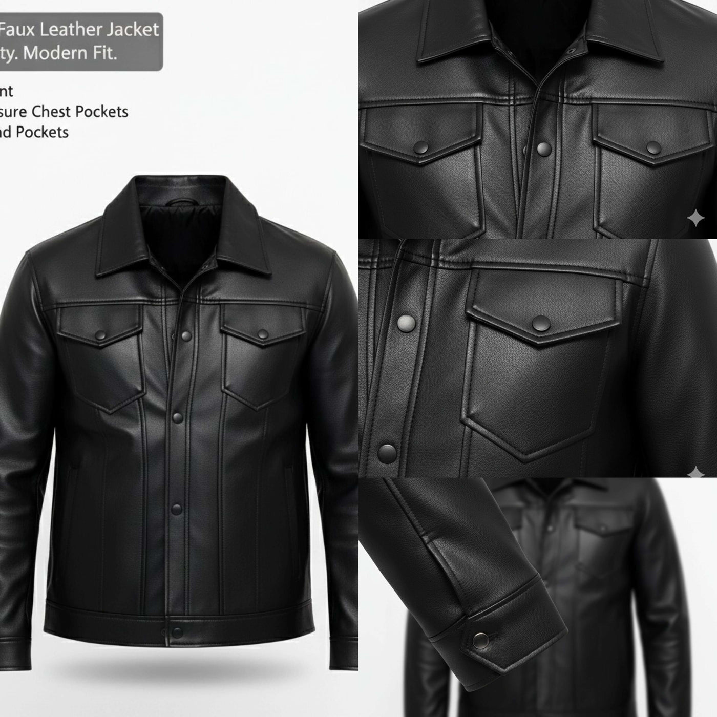 Black Flap Pocket Mafia Jacket