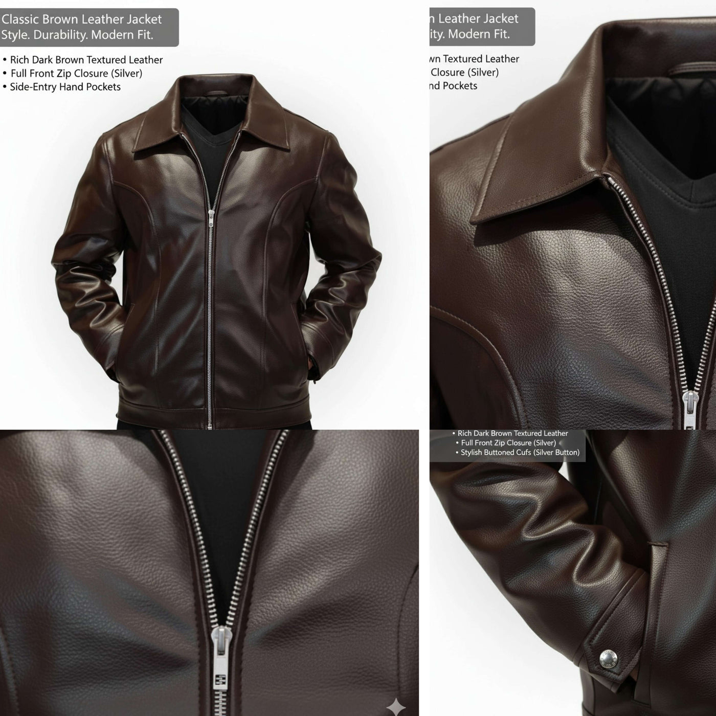 Men’s Coffee Brown Mafia Style Jacket