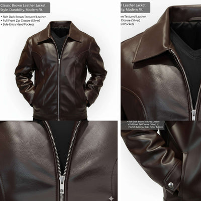 Men’s Coffee Brown Mafia Style Jacket