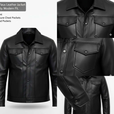 Black Flap Pocket Mafia Jacket