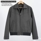 Men’s Premium Grey Suede Jacket