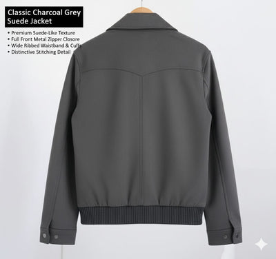 Men’s Premium Grey Suede Jacket