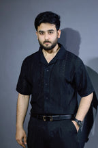 luxury black shirt men