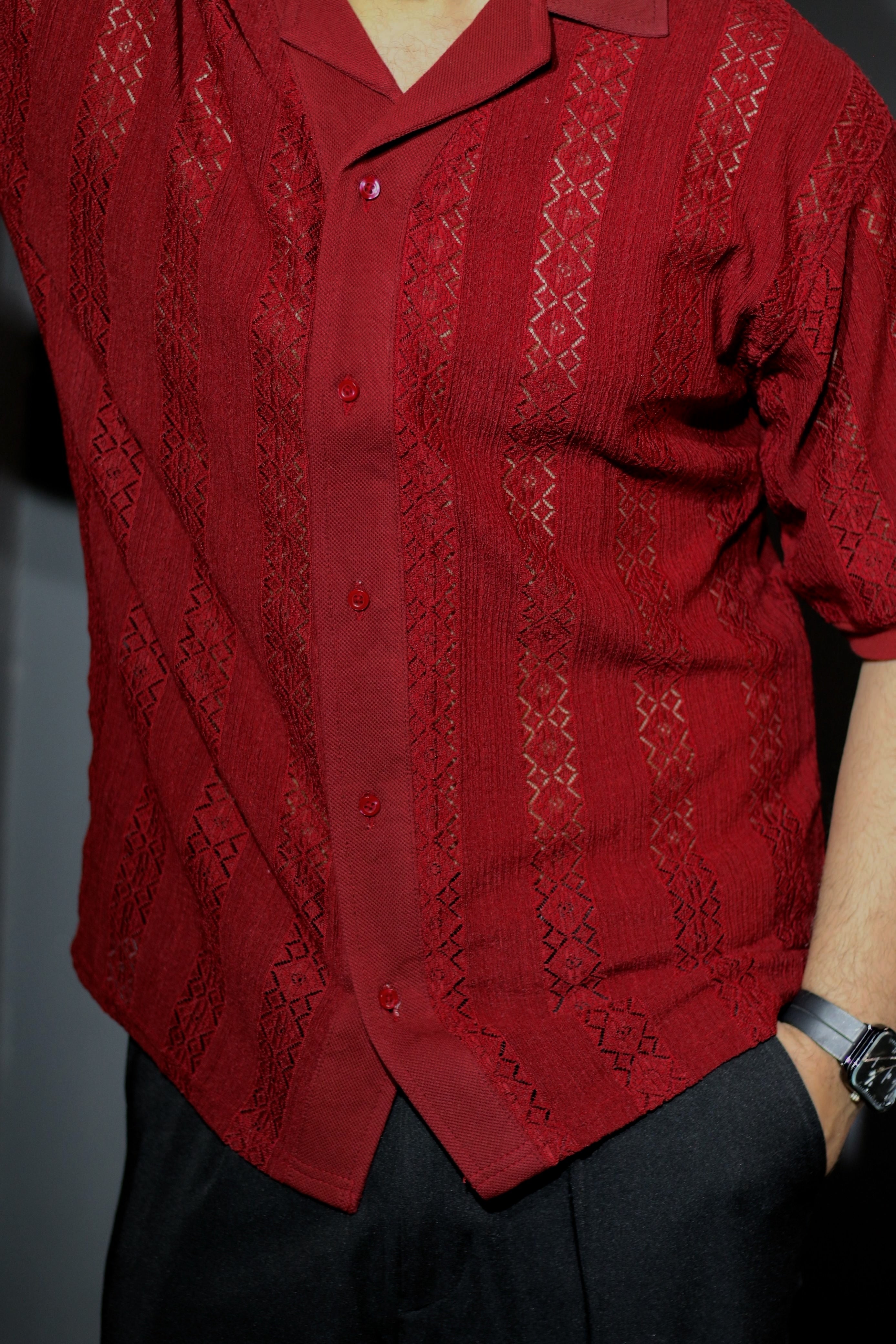 old money red shirt outfit