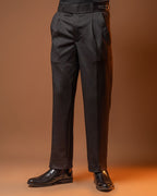 Men’s Black Bootcut Gurkha Pants – Formal Dress Trousers