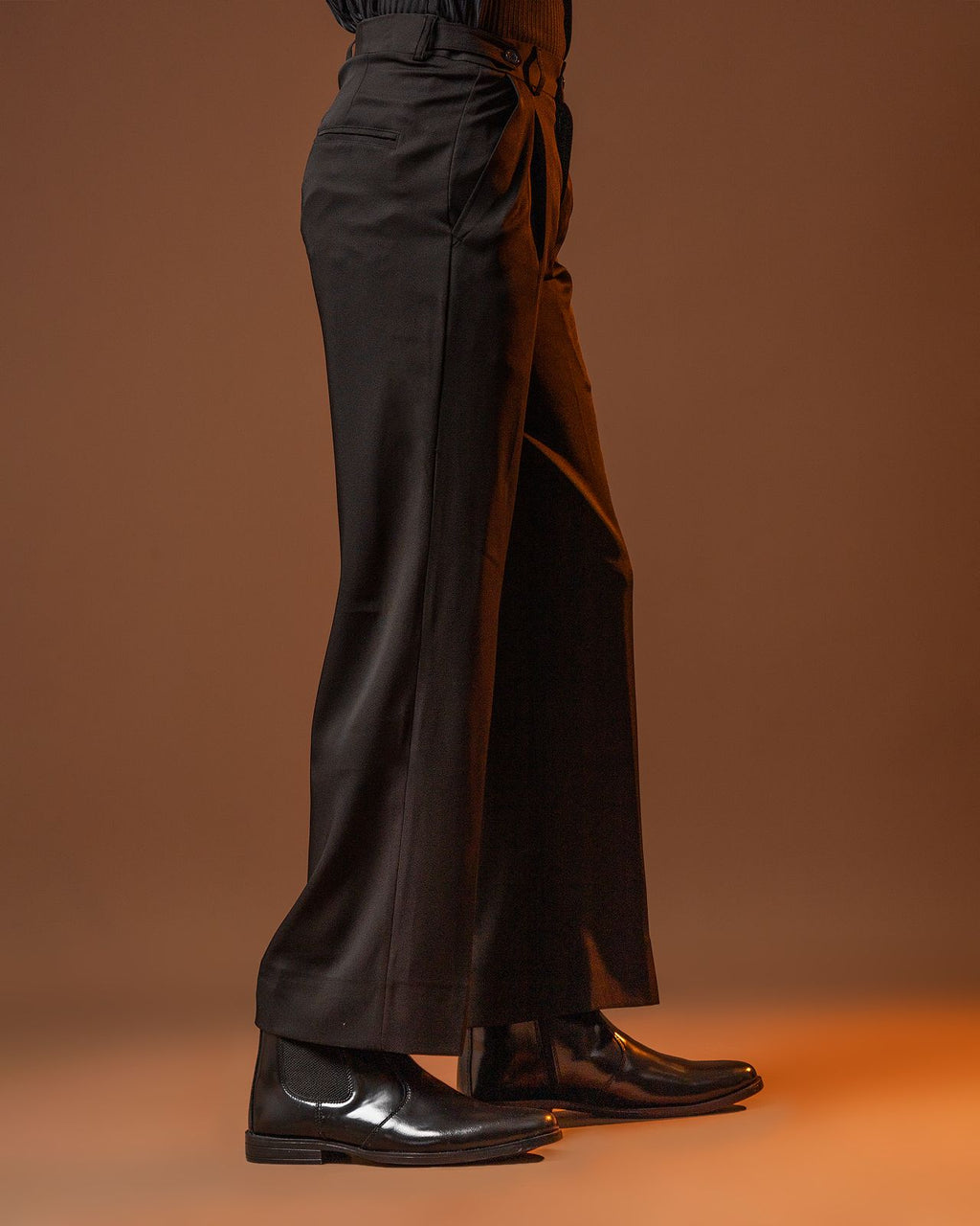 Men’s Black Bell Bottom Dress Pants
