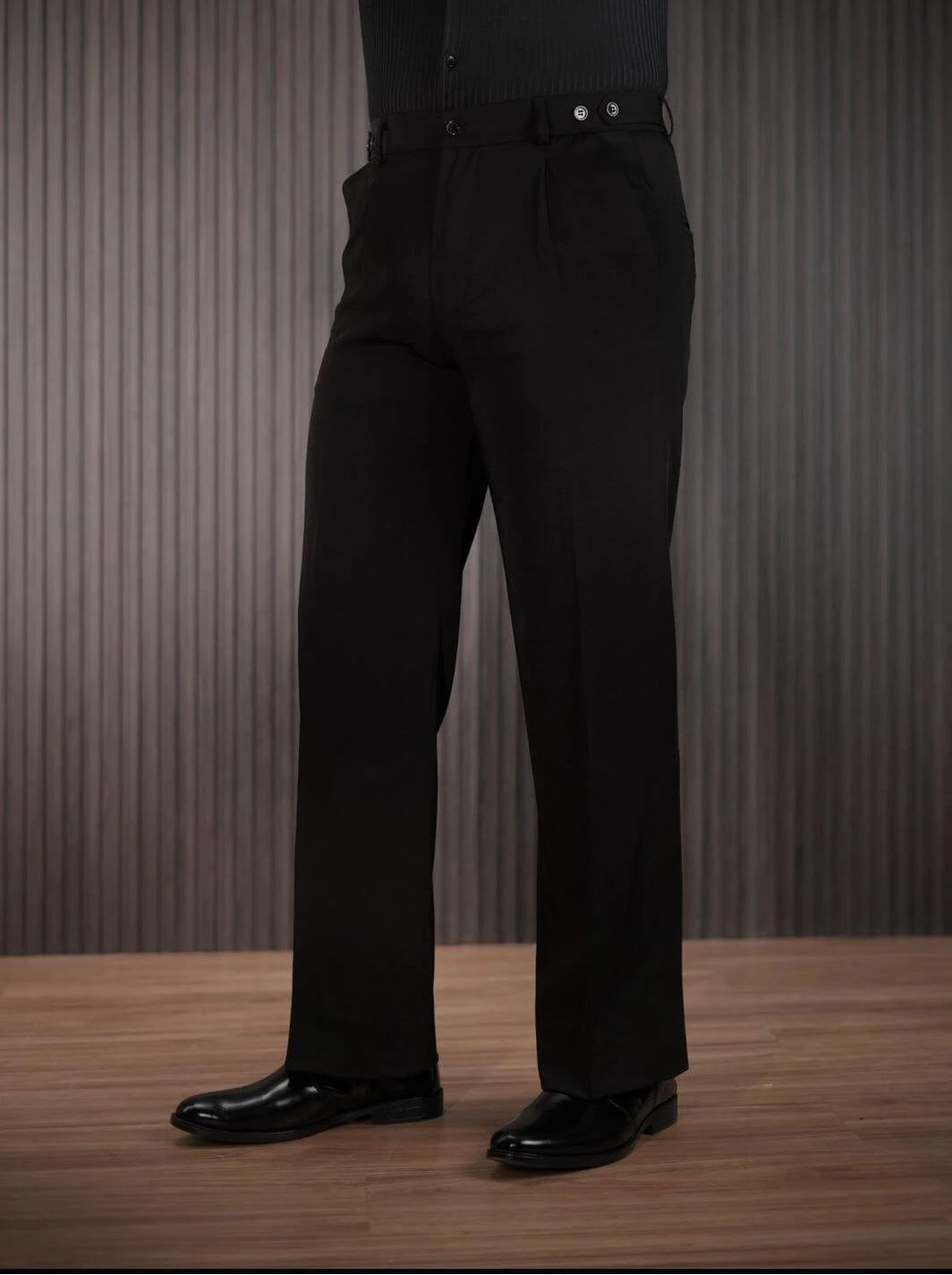 Men's Black Bell Bottom Dress Pants | Bootcut Formal Trousers ELEGENT WEARS Men's Black Bell Bottom Dress Pants | Bootcut Formal Trousers ELEGENT WEARS