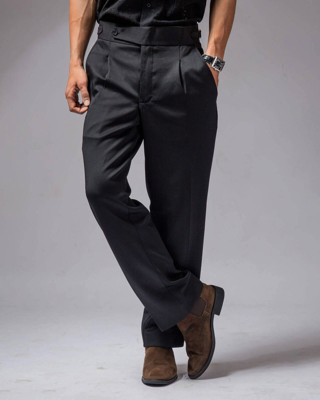 Men’s Black Bootcut Dress Pants – Bootcut Formal Trousers