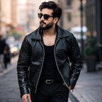 Mafia Black Crocodile Leather Jacket