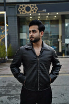 Mafia Black Crocodile Leather Jacket